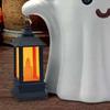 Ghost Statue Solar/Battery-Powered Weather Resistant Resin Whimsical Ghost Pumpkin Design Ornament Halloween