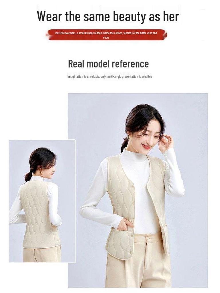 Damska kamizelka slim-fit z podszewką z polaru: Lekki, Ciepły i Przytulny do Warstwowania Jesienią i Zimą