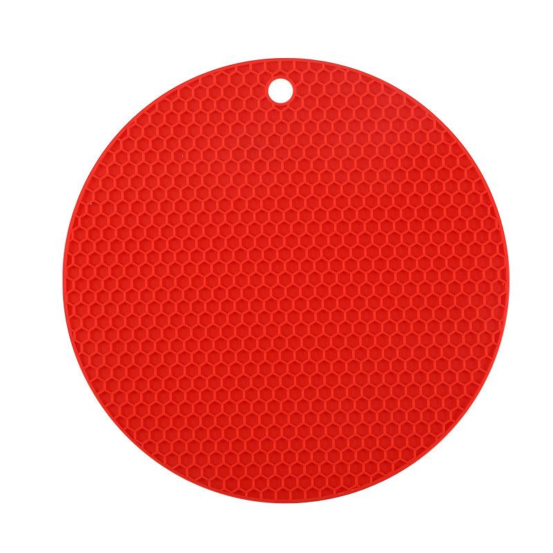 

2Pcs honeycomb heat-resistant mat, non-slip and durable pot mat, suitable for pans, grills and ovens красный