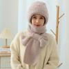 Women's Squirrel Plush Scarf Hat with Fleece & Ear Flaps