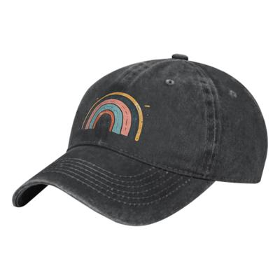 Watercolor Colorful Rainbow Fashion Classic Cotton Trucker Hat Summer Dad Cowboy Cap Outdoor Leisure Basketball Caps