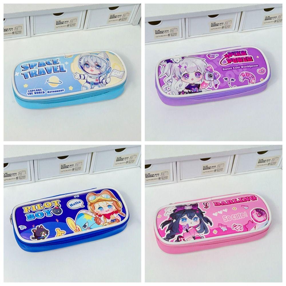 

Cute Cartoon Pencil Cases Zipper Case Pen Bag Portable Stationery Bag Students
