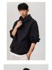 Men's 450g Heavyweight Boxy Cropped Hoodie, Button-Up, American Style for Spring/Autumn