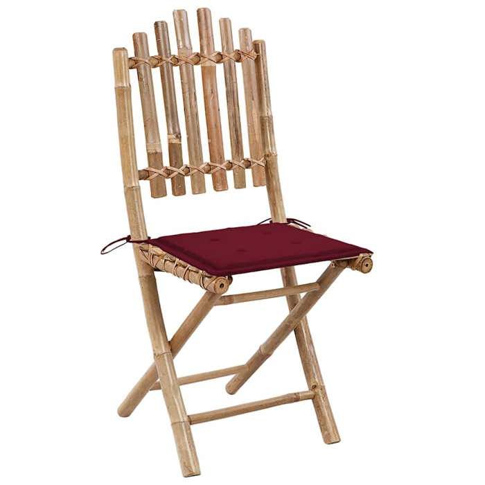 VidaXL Mobilier à Dîner d'Extérieur Pliable 5 pcs avec Coussins Salon de Jardin Ensemble de Salle à Manger de Patio Table et 3063969