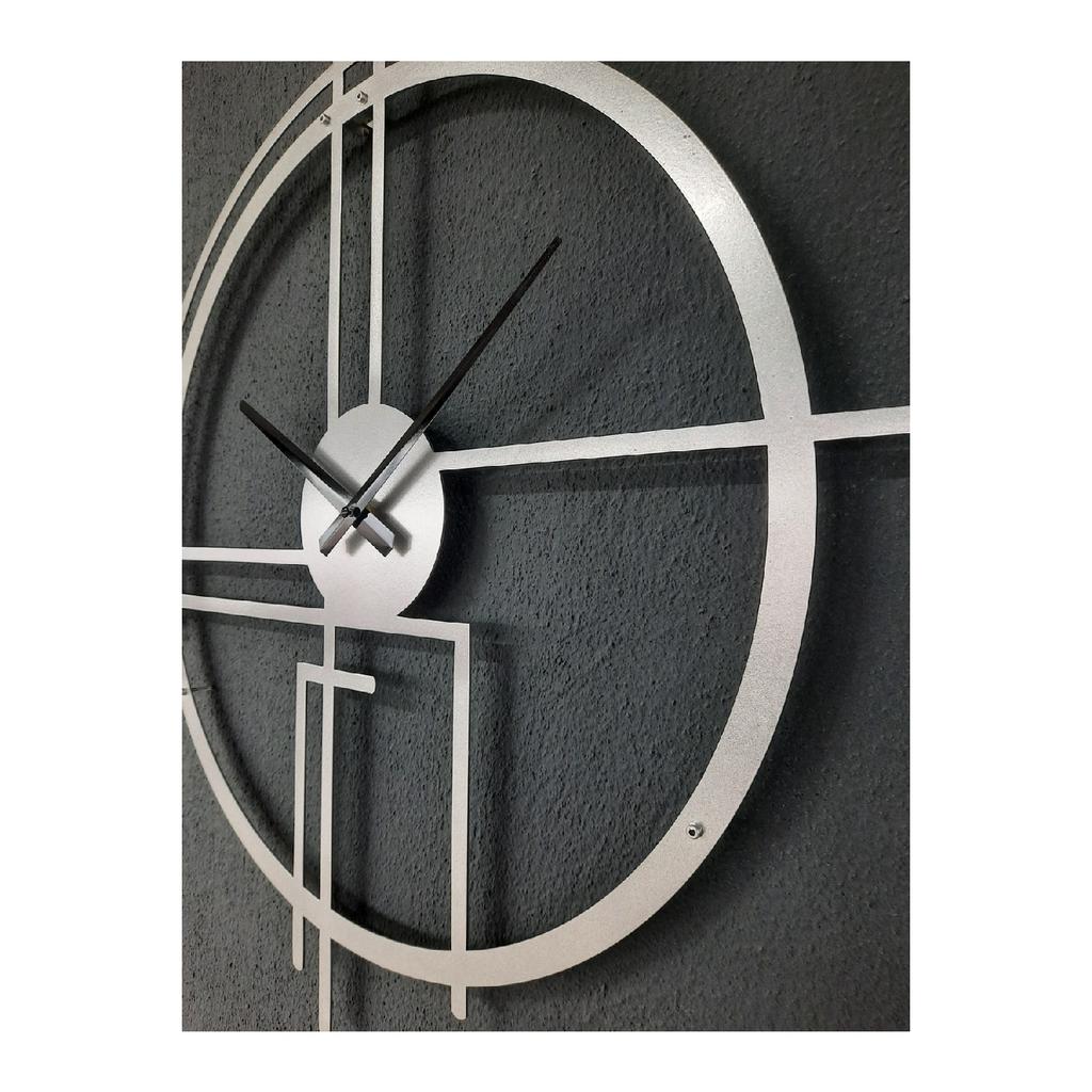 Querencia Metal Black Wall Clock 1.5 Mm Thickness 60x60 Cm