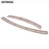For Honda CR-V CRV 2017-  Inner+Exterior Rear Trunk Bumper Foot Plate Tailgate Door Sill Scuff Guard Plate Accessories