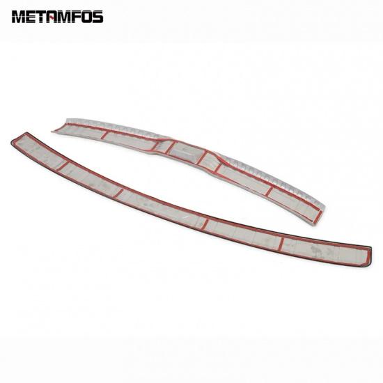 For Honda CR-V CRV 2017-  Inner+Exterior Rear Trunk Bumper Foot Plate Tailgate Door Sill Scuff Guard Plate Accessories