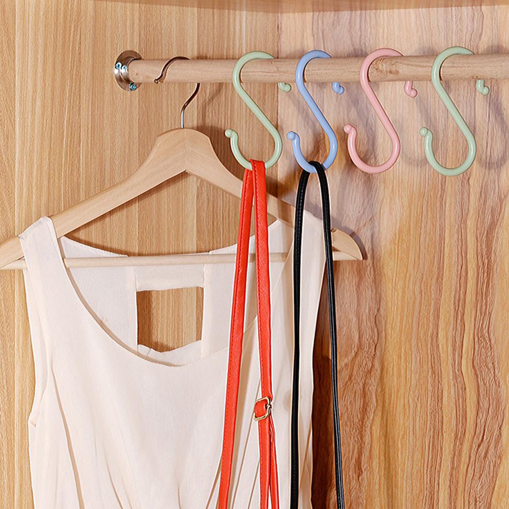 Bathroom Kitchen Scarf Towel Hanging Storage Rack Key Holder S-Shaped Hook Organizer Clothes Hanger