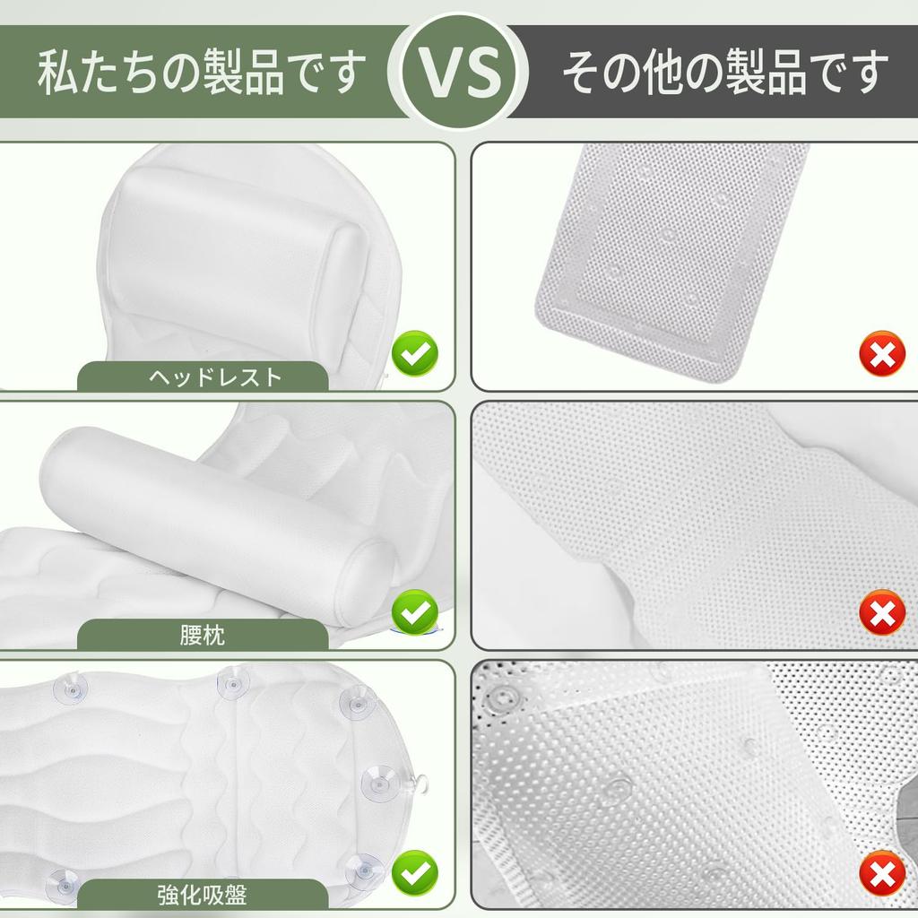 Bath Bath Full Body Bath 3D Air Mesh Pillow with 14 Suction Headrest Adjustable Lumbar Bath Perfect for Bath Massage and Bath Spa Use Pillow, Cushion,