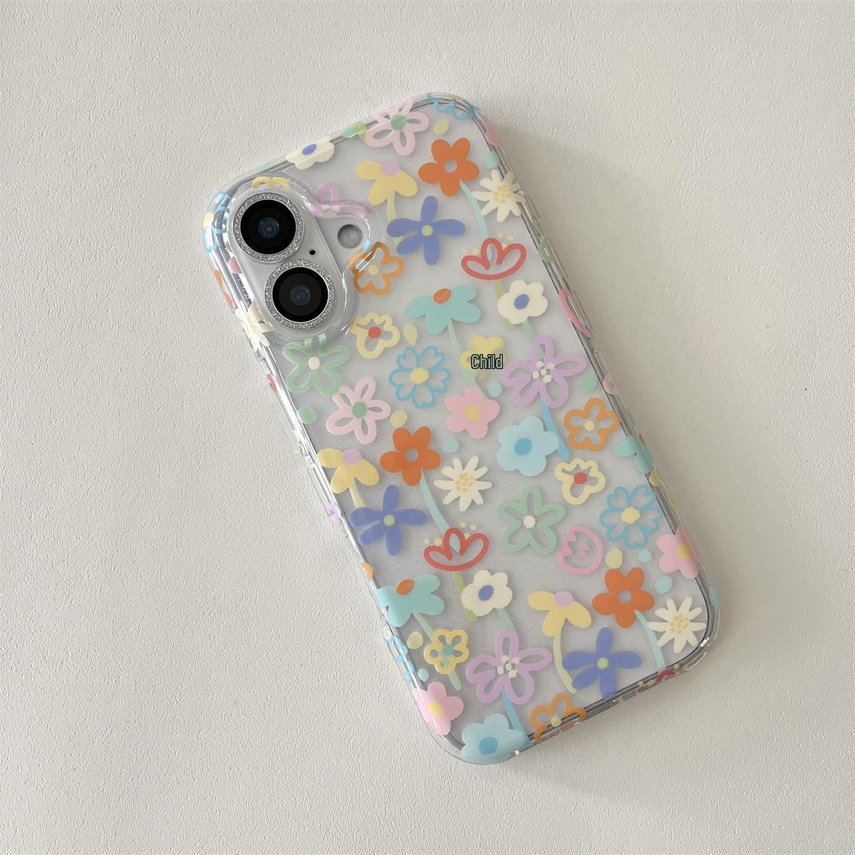 

Double-Layer 3D Flower iPhone 14/13 Case, Drop-Proof, Compatible with Apple 17/16/15 PROMAX iPhone 17