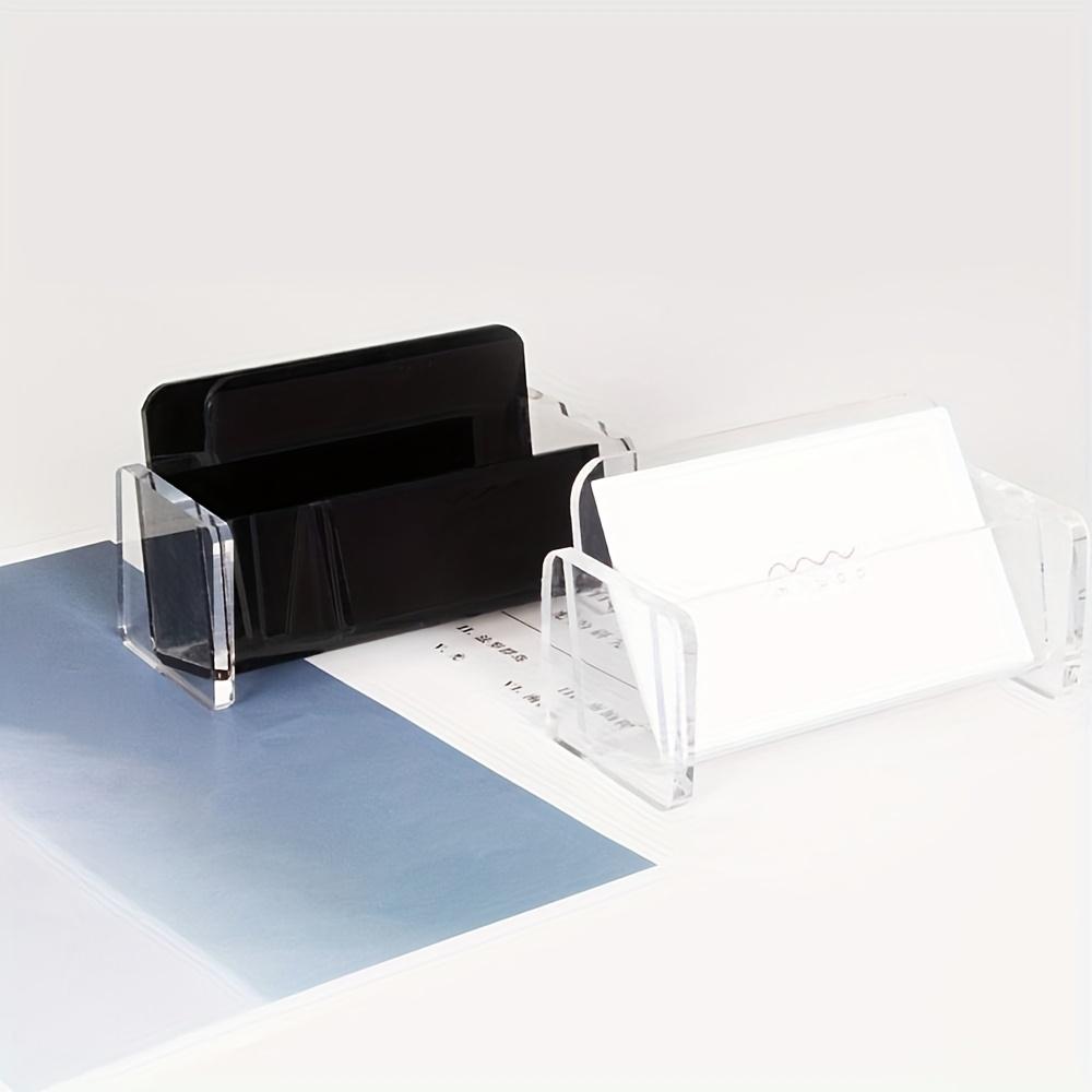 1pc Desktop Simple and Elegant Acrylic Business Card Holder for Desk Storage, Suitable for Home, School, Office and Other Scenes