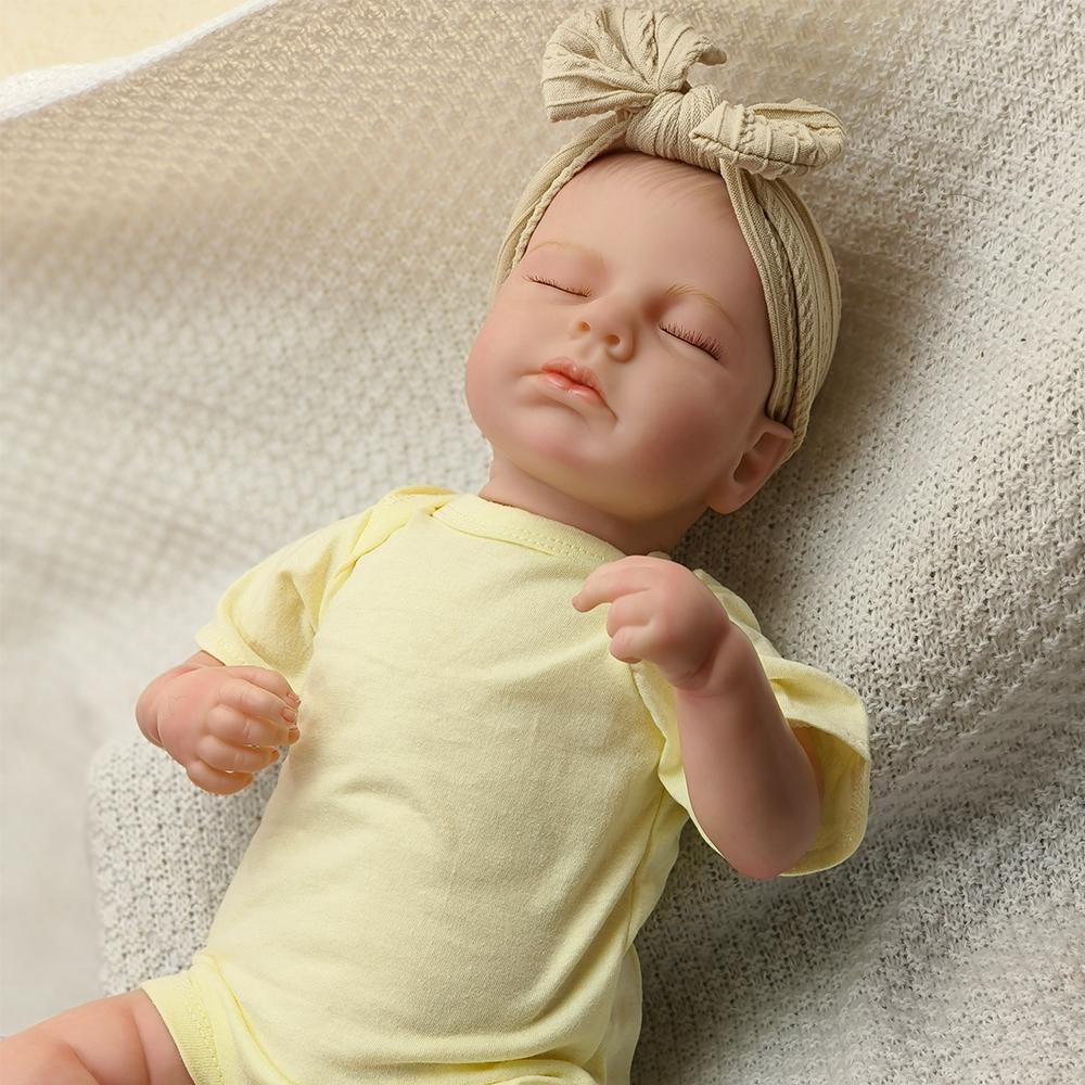 

Куклы Reborn Bebe Loulou Newborn, спящий младенец, расписанный вручную, реалистичная 3D-кожа с видимыми венами, игрушка-кукла 46cm cloth body