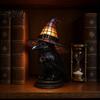 Halloween Room Decor Witch Hat Lamp Stained LED Light Table Lamp with Warm Glow Gothic Reading Nook Night Light for Bedroom Mantel Bookshelf