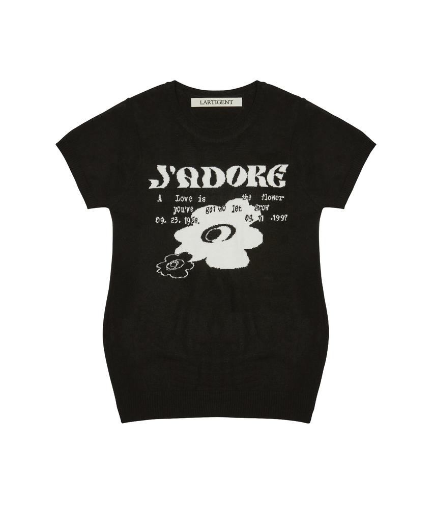 LARTIGENT L3 Jadore Flower Knit(Black)