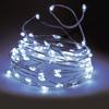 TG66259-1 CHRISTMAS TREE LIGHTS ON WIRE 10 LED MICRO GARLAND COOL WHITE + Batteries