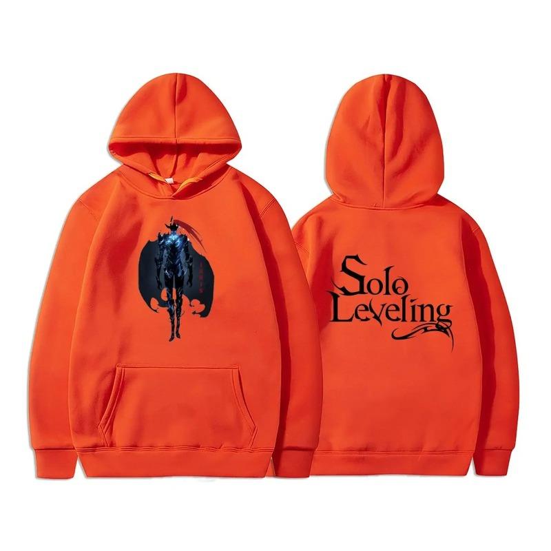 Anime Solo Leveling Sung Jin Woo Graphic Print Autumn Winter Fleece Manga Hoodies Clothes Oversized Streetwear