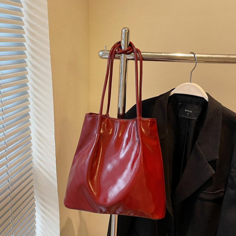 Nuevo Bolso Tote de Moda para Mujer de Gran Capacidad, Bolso Balde Elegante de Color Sólido, Bolso Suave para Desplazamientos, Bolsos de Hombro de PU a la Moda para Señoras