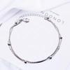 VENTFILLE 925 Sterling Silver Diamond-Studded Butterfly Bracelet Women's Fashion Temperament Flower Adjustable Bracelet