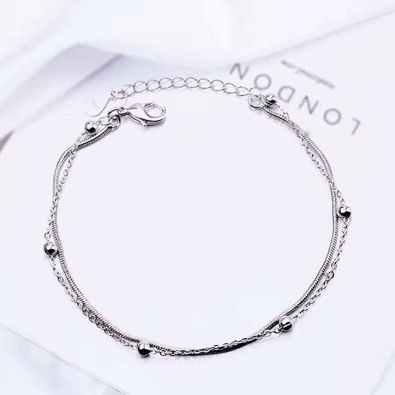 VENTFILLE 925 Sterling Silver Diamond-Studded Butterfly Bracelet Women's Fashion Temperament Flower Adjustable Bracelet