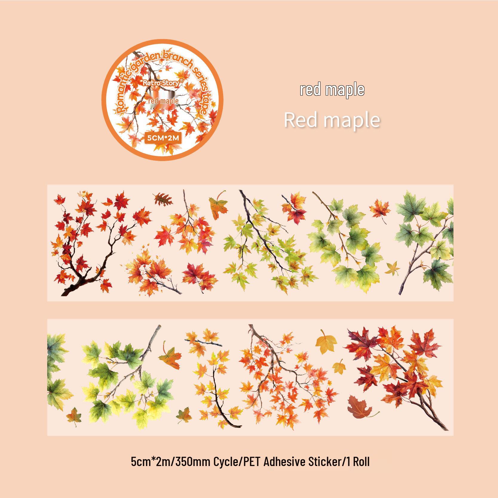 Retro Tape: Romantic Floral Garden Series - 6 Styles of Decorative Journal Stickers