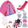 Doll Accessories Tent,Lounge Chair, Drawing Board, Wheelchair,Mini Dollhouse Accessories For 11.8inch 30cm Doll,Girl's Gifts Toy