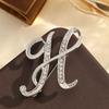 Spilla di Diamanti con 26 Lettere Inglesi Spilla Corsage in Metallo con Strass da Donna per Abbigliamento Zaino Sciarpa e Accessori Spille