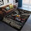 Name Custom Motor cycles Carpet Rug for Living Room Bedroom Home Sofa Decoration,Kids play Non-slip Floor Mat