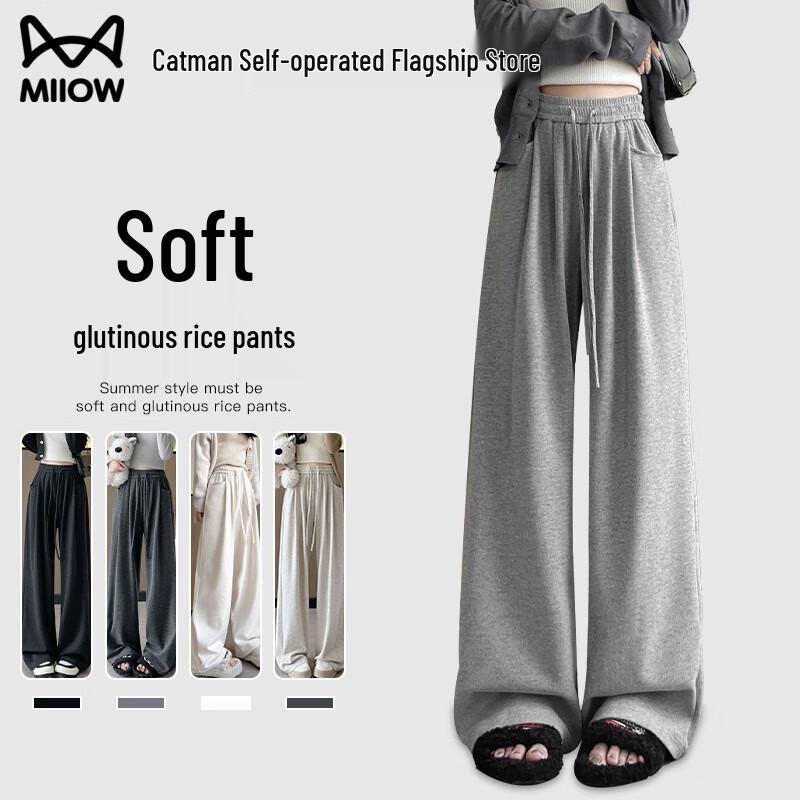 

Maoren Women s High-Waist Wide-Leg Casual Pants L