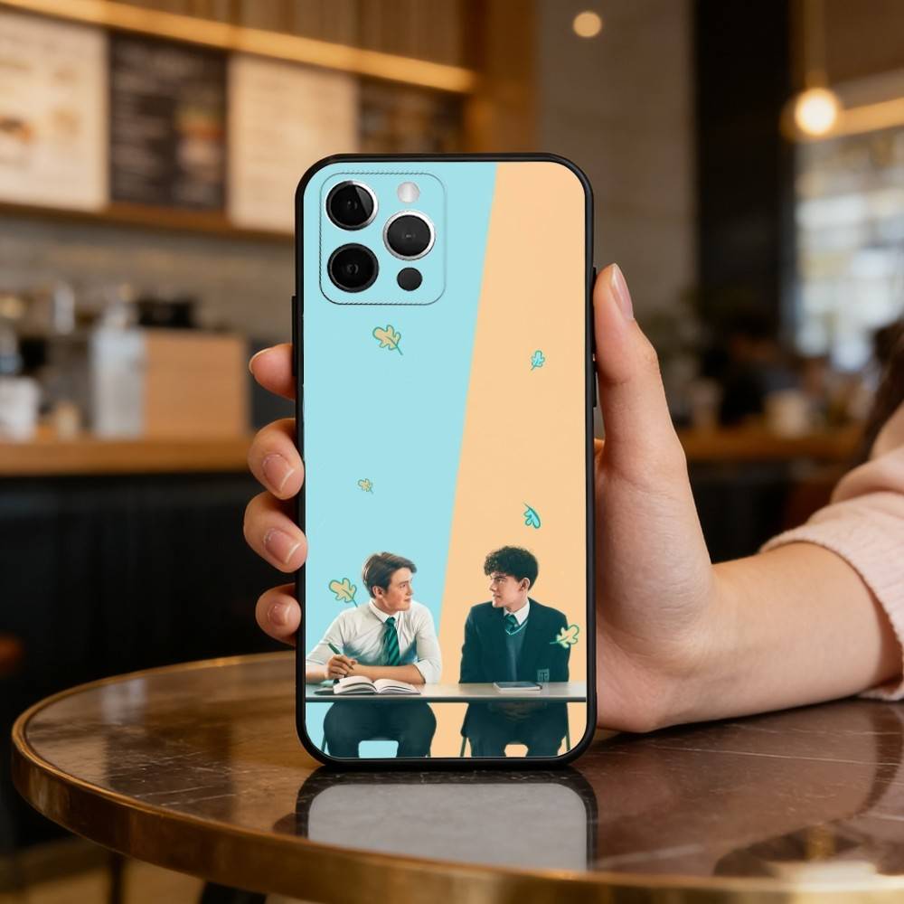 New H-Heartstopper M-Movie Soft Silicone Black Cover,Phone Case For iPhone 17,16,15,14,13,12,11 Plus,Pro Max,XS