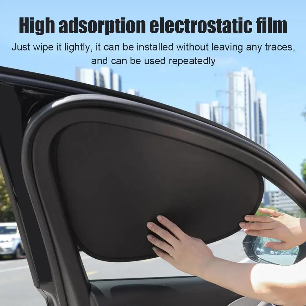 Zasłona przeciwsłoneczna do samochodu Folia elektrostatyczna Przylepna Szyba boczna Izolacja termiczna Boczna osłona Akcesoria samochodowe Amagi