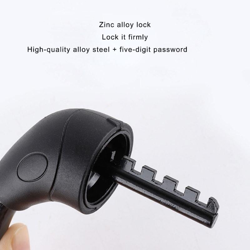 Fashion Folded Bike Lock Multifunction Zincs Alloys Bike Lock Student Bike Lock for Outdoor Lover