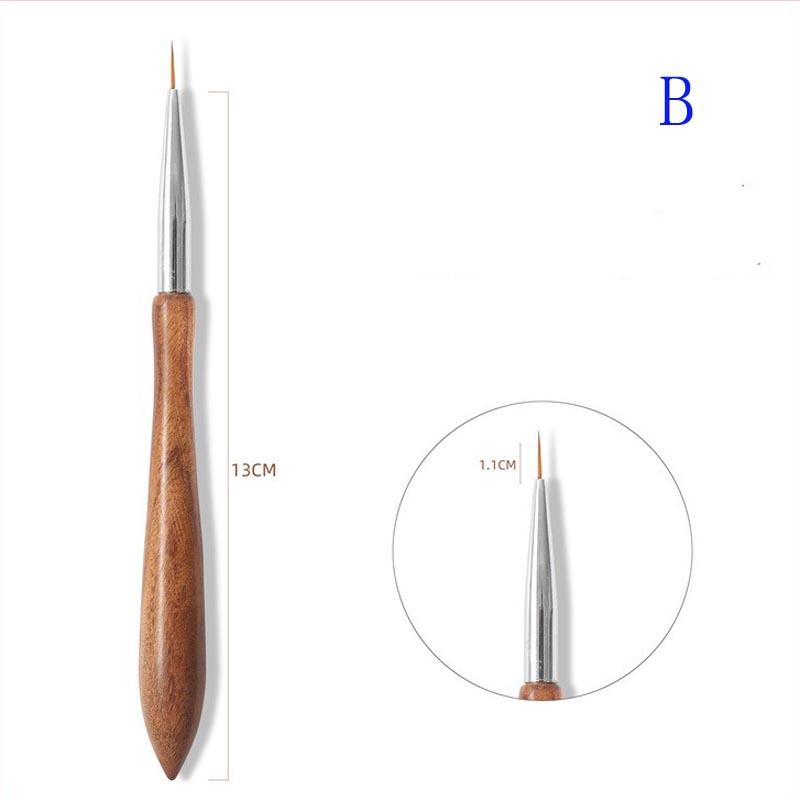 Flat Head Nail Art Brush Pen for Gel Polish Universal Pen for Home DIY Nail Design