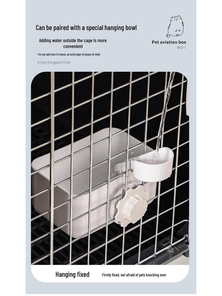 Pet Airline Carrier: Breathable, Convenient Cat & Dog Trolley Box