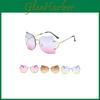 Women Transparent Rimless Glasses Oversized Clear Lens Sunglasses With Elegant Gradient Color