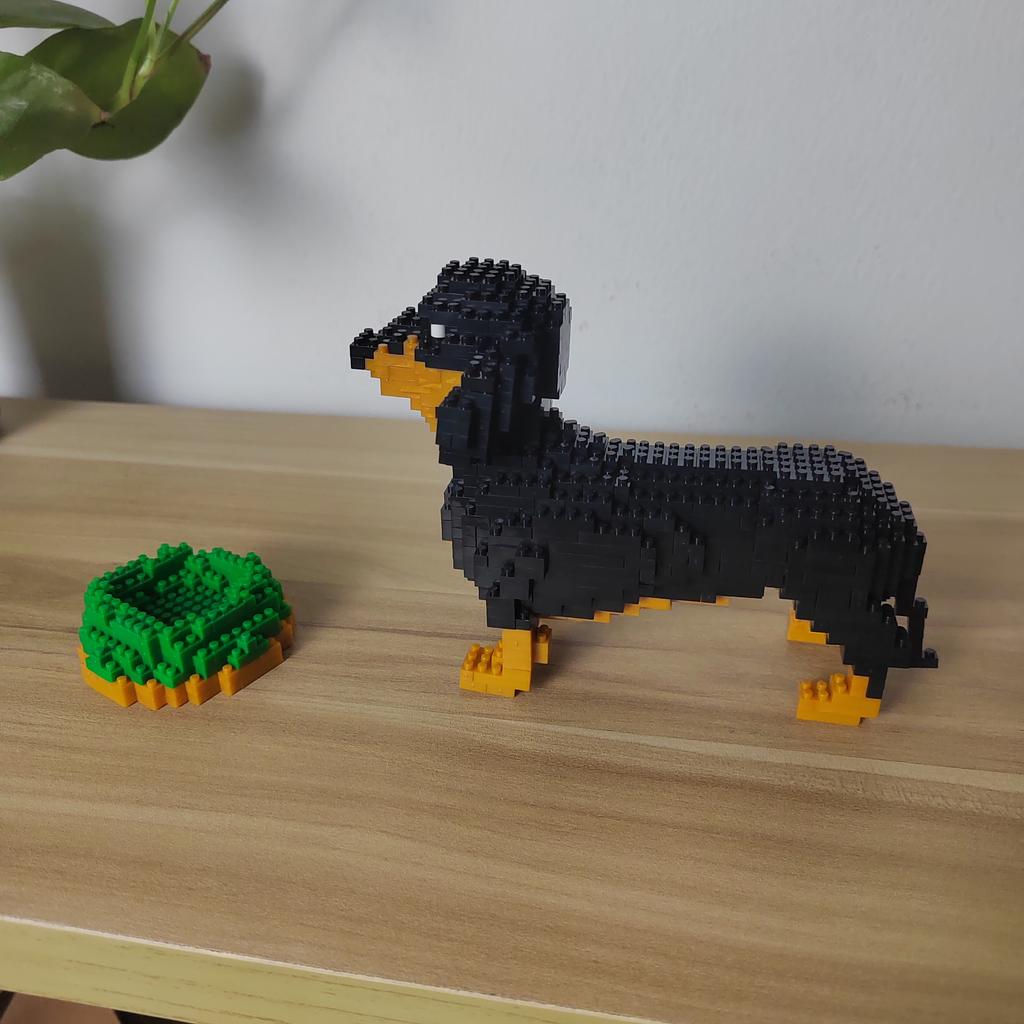 Giocattolo da Costruzione Cane Bassotto Mini Ultra Carino: Regalo Preferito, Qualità Eccezionale, Esperienza di Montaggio Divertente per Bambini