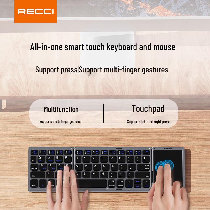 Recci RCS-K01 Tri-Fold Bluetooth Keyboard with Touchpad