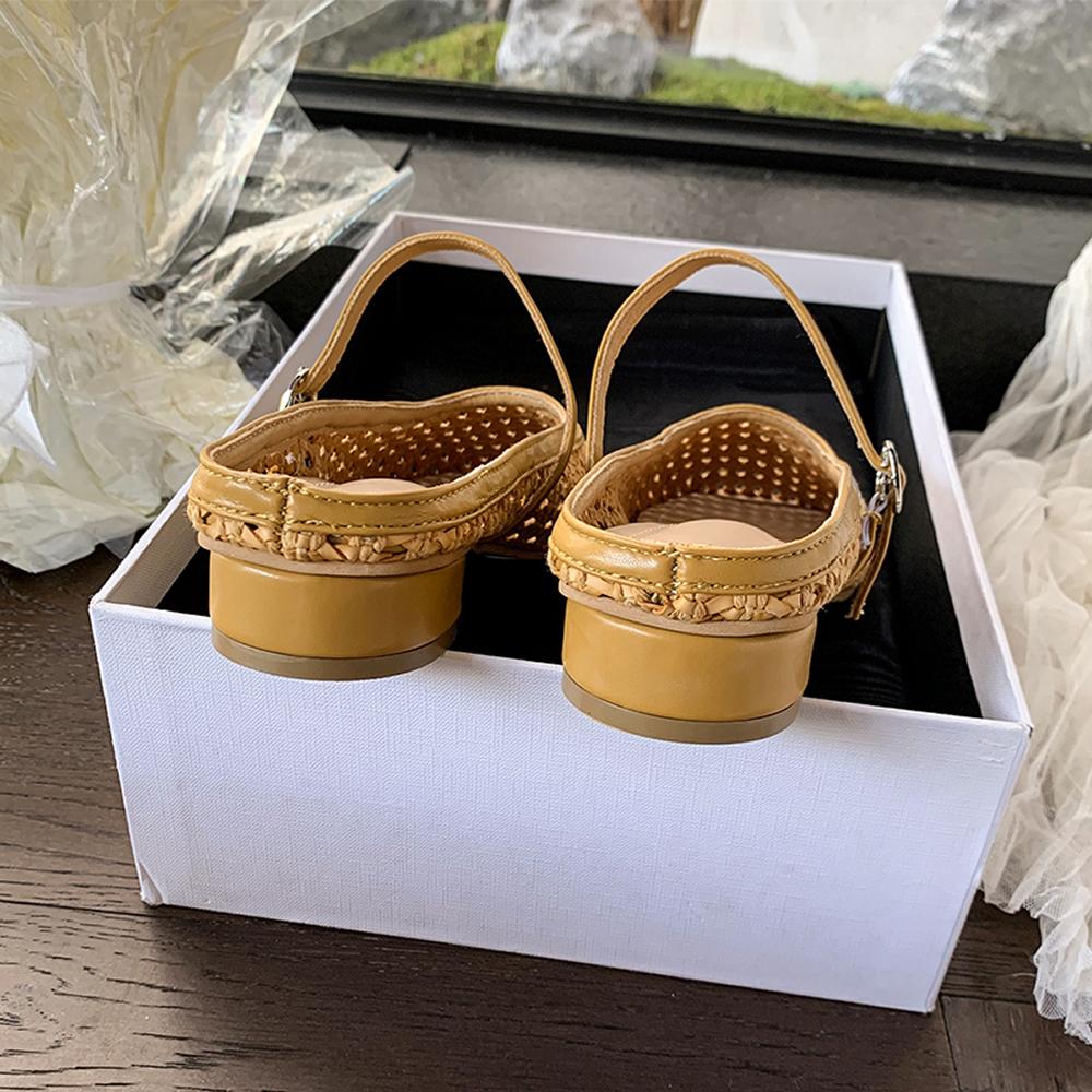 2025 New Summer Weave Slippers Cover Toe Sandals Mesh Mules Women Shoes Increase Height Heel Ladies Shoes Modern Slippers Sliver