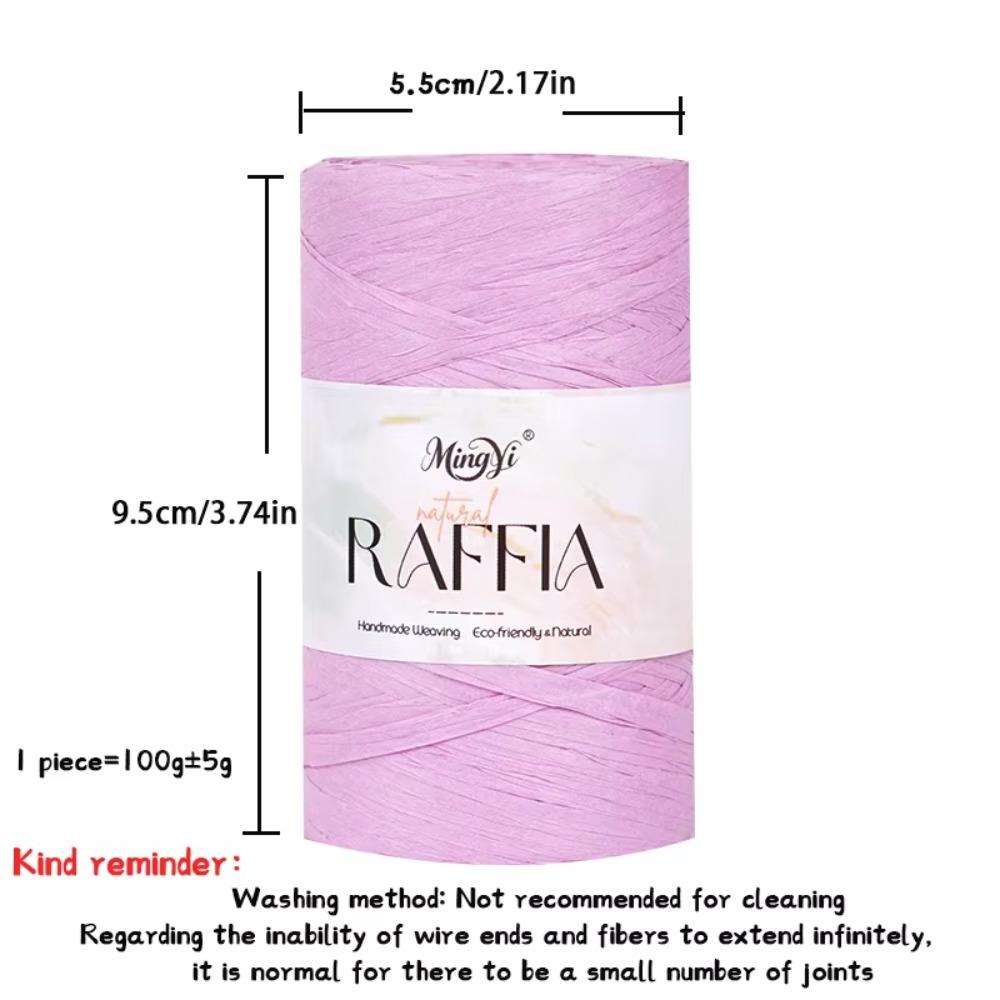 DIY Raffia Yarn Multi-Colored Lafite Grass Rope DIY Crochet Yarn Knitting Hats Bag