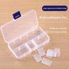Portable 10 Grid Storage Box Plastic Small Item Storage Box Rectangular Storage Box PP Plastic Transparent Box