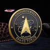 S-1Pc United States Space Force Challenge Coin And Heros Valor Prayer For Courage Coin Souvenirs Coins Golden Plated Decorations