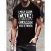 European Sizes Men's Funny Slogan T-Shirt Print Casual Short Sleeve Round Neck Humor Tee for Parties, Casual Attire & Sarcasm Regular Fit