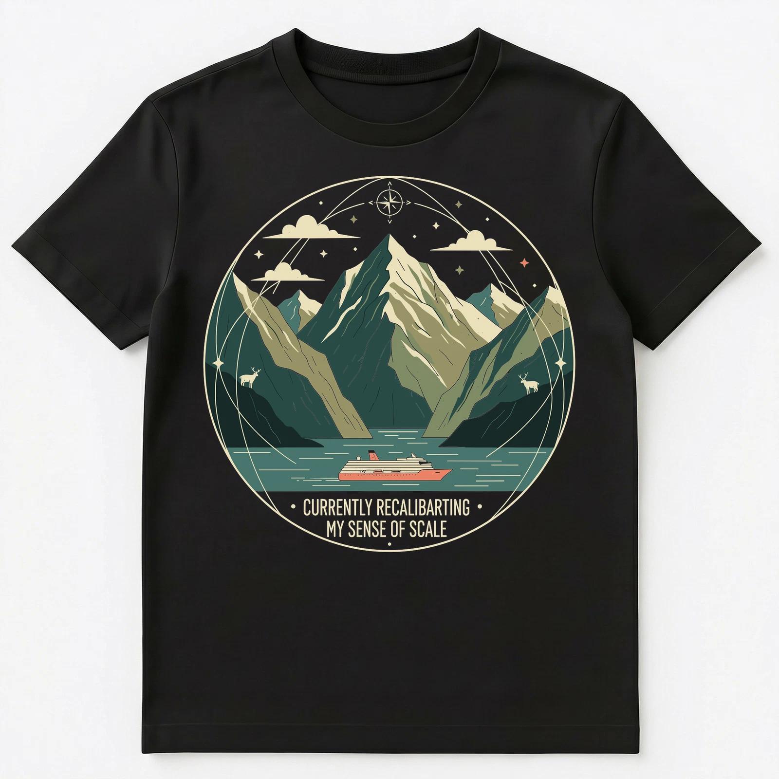 

Traveler Enthusiast Fjords Mountains Cruise Perspective Unisex T-Shirt S