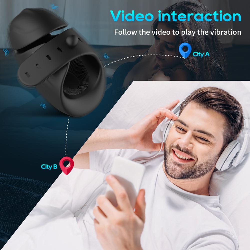 Bluetooth Penis Vibrator for Men Penis Delay Trainer Sex Machine Glans Massager Male Masturbator Sex Toys for Men Adult Goods