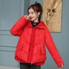 European and Korean cotton-padded women's fake two-piece hooded short winter new fashion loose warm large-size cotton-padded jacket women