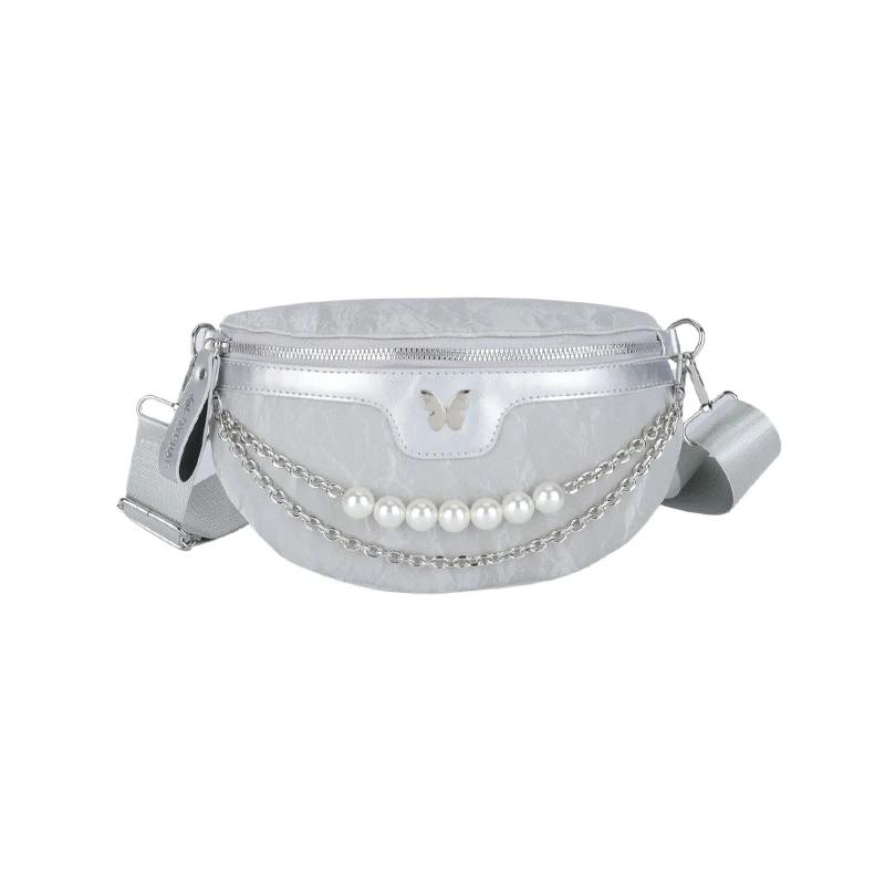 

Сумка через плечо из искусственной кожи с застежкой-молнией на талии и дугой, универсальная, мягкая, популярная, трендовая, женская