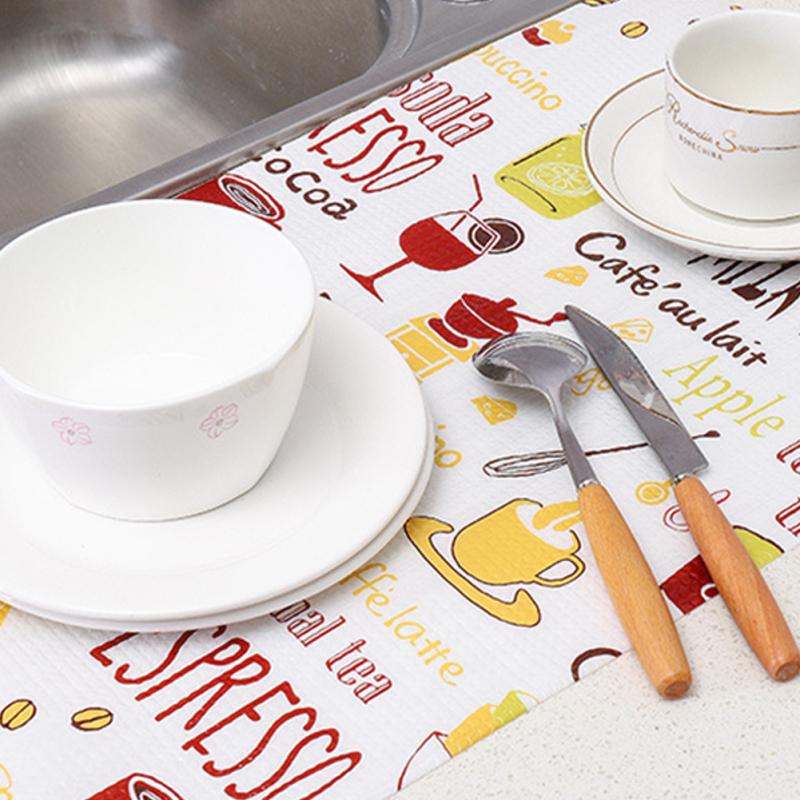 Printing Kitchen Table Mat Drawers Cabinet Shelf Cupboard Placemat Waterproof Oil Proof Shoes