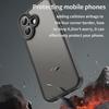 For iPhone 17 Case Drop Proof Airbags Frosted Translucent PC+TPU Phone Back Cover