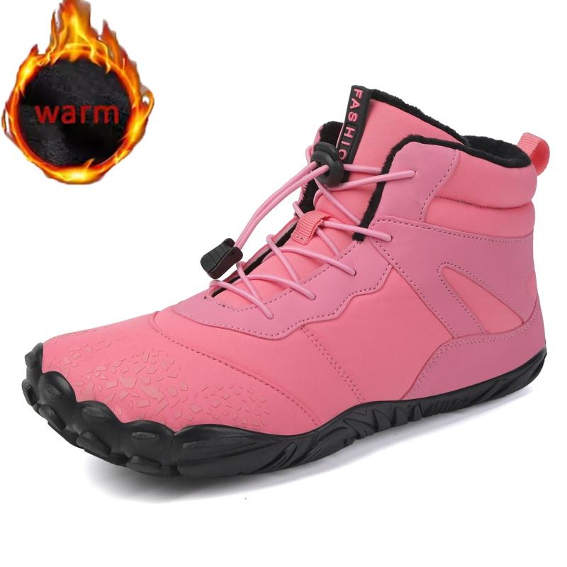 Herren Damen Outdoor Wasserdichte Winterstiefel Schnee Barfuß Freizeitschuhe Warm Arbeitsschuhe Stiefeletten zum Klettern Wandern Rutschfest