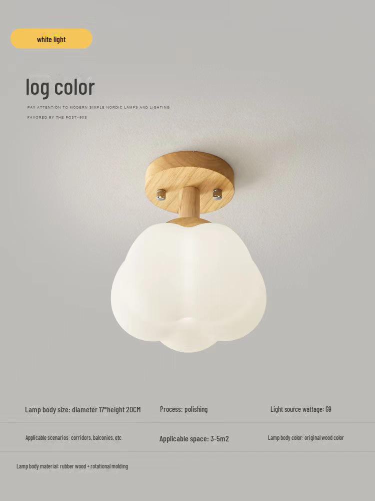 

Настенный светильник из кремового дерева в скандинавском стиле в стиле ретро — милый пасторальный стиль для спален и прихожих. Three Color - Bulb