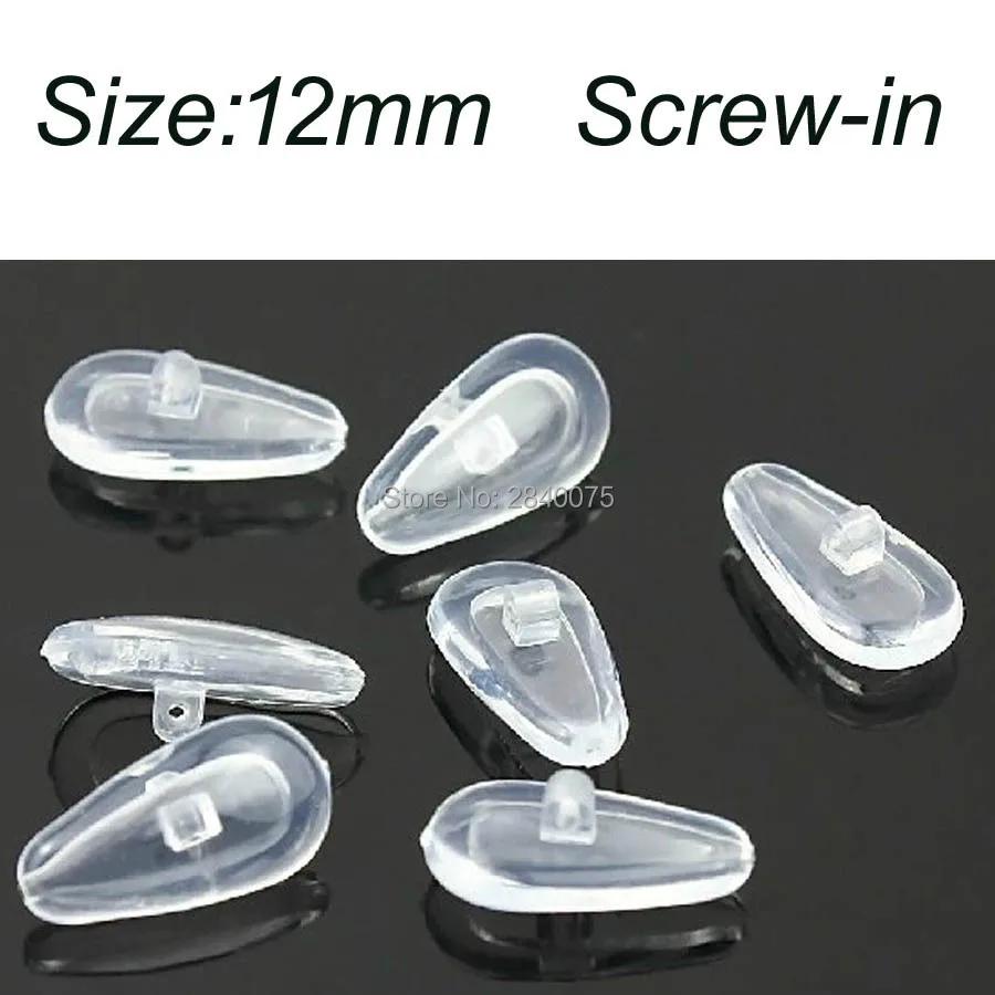 

10Pairs(20pcs)12mm 14mm super soft Air Chamber Silicone Nose Pads for optical Eyewear Glasses Accessories Screw-in Push-in